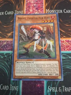 Yugioh Bravo, Fighter Fur Hire DASA-EN019 Super Rare 1st Edition Near Mint - Image 1