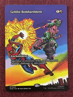 Goblin Bombardment FULL ART NM/M MTG Spiderman Magic Card - Image 1