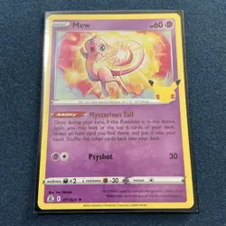 Pokemon Mew TCG Holo Rare Card Celebrations 011/025 NM Condition - Image 3
