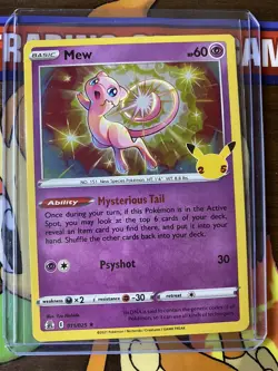 Pokemon Celebrations Mew 011/025 Holo Rare Card Near Mint/Mint - Image 2