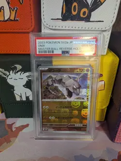 PSA 10 Onix 095/165 Master Ball Reverse Holo 151 Pokemon Card Japanese #995 - Image 1