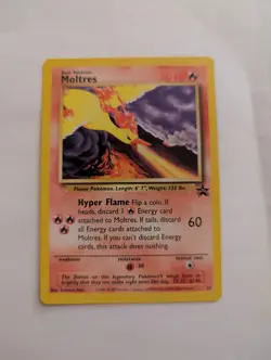 2000 Pokemon Moltres Black Star Promo #21 LP WOTC Promo Card TCG Nintendo - Image 1