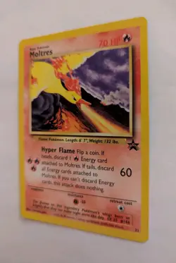 2000 Pokemon Moltres Black Star Promo #21 LP WOTC Promo Card TCG Nintendo - Image 4
