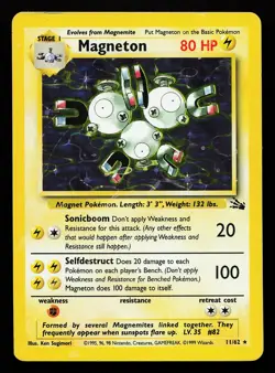 Magneton 11/62 Holo Rare Fossil Pokemon Card - Image 1