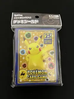 25th Anniversary SEALED Card Sleeves Deck Shield 64 Official Pokemon Center - Image 1