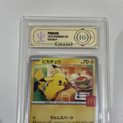 PSA ACE BGS APH 10 Pikachu 020/M-P McDonald's Promo 2025 Pokemon Card Japanese 2 - Image 3