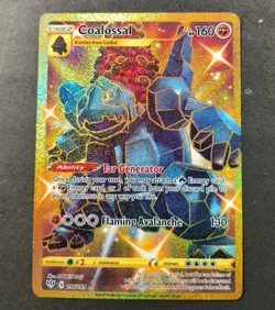 Pokemon Darkness Ablaze Coalossal Secret Rare Gold Holo Card 198/189 NM - Image 1