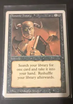 1x MTG Demonic Tutor Revised Edition Uncommon (last one) (#21) - Image 1
