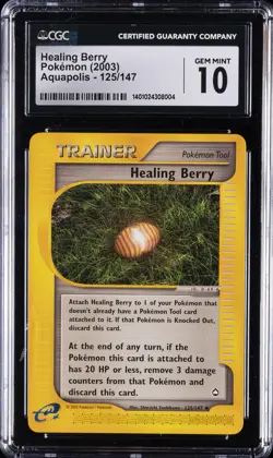 2003 POKEMON AQUAPOLIS #2003 HEALING BERRY CGC 10 GEM MINT - Image 1