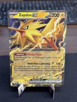 Pokemon TCG Zapdos EX 145/165 MEW 151 Scarlet & Violet Holo Double Rare - Image 1