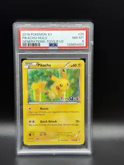 PSA 8 Pikachu Toys R Us Exclusive Holo Promo 26/83 Pokemon - Image 1