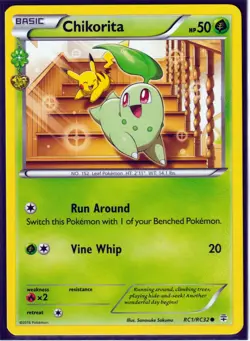 2016 POKEMON CHIKORITA RC1 XY GENERATIONS- RADIANT COLLECTION REGULAR -NM (C5) - Image 1
