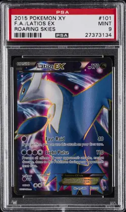 2015 POKEMON XY ROARING SKIES #101 FULL ART/LATIOS EX PSA 9 - Image 1