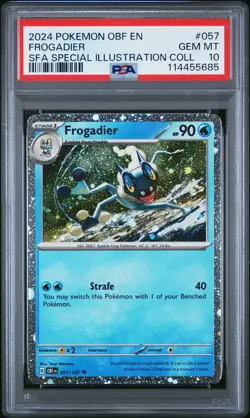 2024 POKEMON OBF EN-OBSIDIAN FLAMES #057 FROGADIER PSA 10 - Image 1