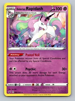 Pokemon TCG Galarian Rapidash - Image 1
