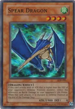 Yugioh! LP Spear Dragon - LOD-035 - Super Rare - Unlimited Edition Lightly Playe - Image 1