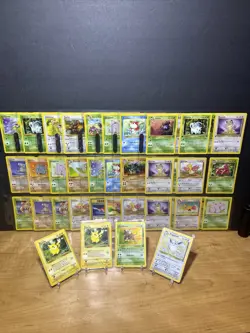 Large Lot Of Jungle Set Pokemon Cards 8 Sheets! 12 First Editions!! - Image 1