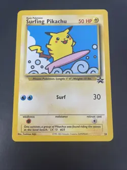 Surfing Pikachu Promo 28 Pokemon Trading Card - Image 1