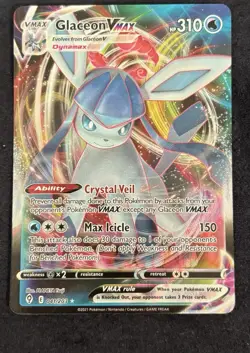 Pokemon TCG Glaceon VMAX Evolving Skies Holo Ultra Rare Card 041/203 - Image 1