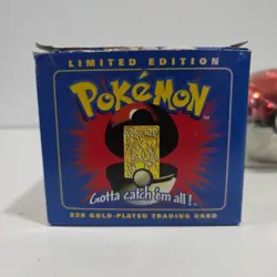 23K Gold Plated CHARIZARD Trading Card 1999 Burger King Pokemon Ball NEW SEALED - Image 2