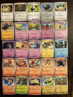 100 Pokemon cards. All Cards Pictured. Bulk. Holo. Reverse Holo. No Energy. - Image 1