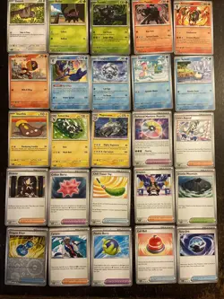 100 Pokemon cards. All Cards Pictured. Bulk. Holo. Reverse Holo. No Energy. - Image 1