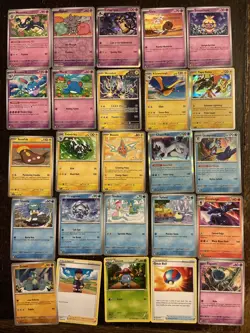 100 Pokemon cards. All Cards Pictured. Bulk. Holo. Reverse Holo. No Energy. - Image 3