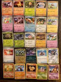 100 Pokemon cards. All Cards Pictured. Bulk. Holo. Reverse Holo. No Energy. - Image 2