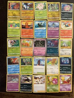 100 Pokemon cards. All Cards Pictured. Bulk. Holo. Reverse Holo. No Energy. - Image 3
