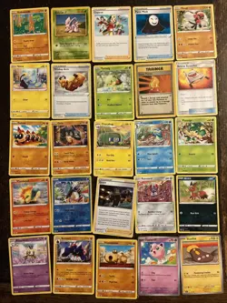 100 Pokemon cards. All Cards Pictured. Bulk. Holo. Reverse Holo. No Energy. - Image 3