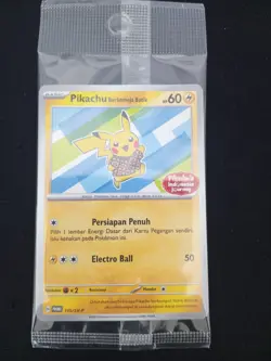 Pikachu Berkemeja Batik 155/SV-P Pikachu's Indonesia Journey Exclusive Card - Image 1