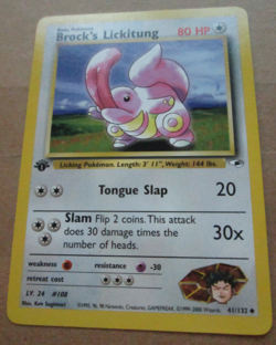 Brock's Lickitung -41/132- 1st Edition Uncommon WOTC TCG-Gym Heroes Pokemon Card - Image 5
