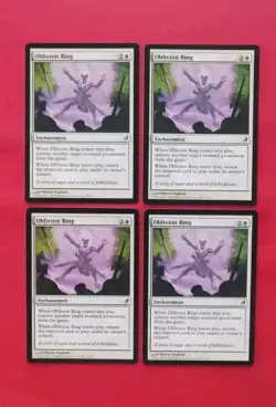 Oblivion Ring x4 LP-EX Lorwyn 4x Playset Magic the Gathering MTG - Image 1