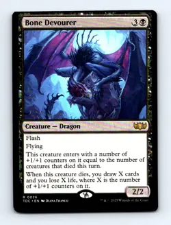 #26 2025 Tarkir: Dragonstorm Commander Bone Devourer Rare MISCUT - Image 1