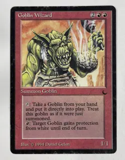 Goblin Wizard The Dark MP Moderate Play MTG Magic The Gathering A - Image 1