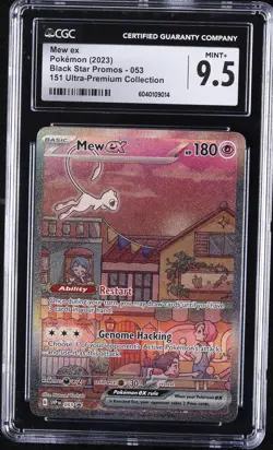 2023 POKEMON BLACK STAR PROMOS ULTRA-PREMIUM COLLECTION #053 MEW EX CGC 9.5 - Image 1
