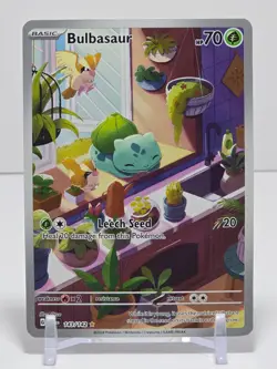 POKEMON Bulbasaur 143/142 Illustration Rare Scarlet & Violet 151 2024 - Image 1