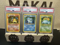 1999 Pokemon Charizard Holo PSA 4 , Blastoise Holo PSA 4 & Venusaur Holo PSA 5 - Image 1