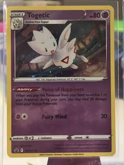 Pokemon TCG Togetic Sword & Shield SWSH276 Cosmos Holo Promo NM Swirl - Image 2