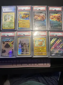 8 Pokemon Slab Graded Lot Pikachu Charizard Zapdos Crobat Hoothoot PSA 10 PSA 9 - Image 1