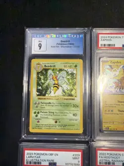 8 Pokemon Slab Graded Lot Pikachu Charizard Zapdos Crobat Hoothoot PSA 10 PSA 9 - Image 2