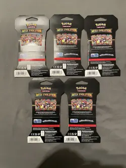 Pokemon TCG Mega Evolution Sleeved Booster Packs Factory Sealed Lot of 5 - Image 2
