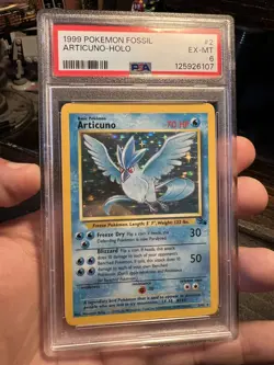 Articuno #2 Holo - 1999 Pokemon WOTC TCG Fossil - PSA 6 - Image 1