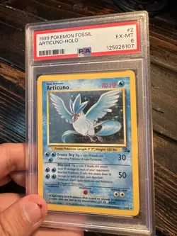 Articuno #2 Holo - 1999 Pokemon WOTC TCG Fossil - PSA 6 - Image 3
