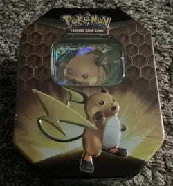 Pokemon TCG Hidden Fates Raichu GX Tin - Factory Sealed - NEW - Image 1