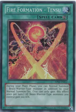 Yugioh Fire Formation - Tensu AP04-EN012 Super Rare LP/NM - Image 1