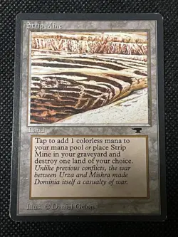 MTG Antiqity Strip Mine English Card Used Scratches - Image 1
