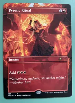 Pyretic Ritual Borderless Japanese Red English Card Collectible Used - Image 1