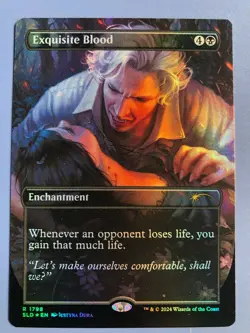 Foil Borderless Exquisite Blood Black English YuGiOh Card Used - Image 1