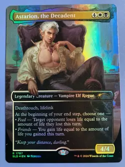 Astarion the Decadent Foil Borderless Card English Golden Used - Image 1